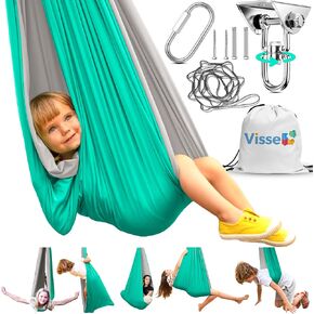 Sensory Swing for Kids Indoor - Calming Cocoon Therapy Swing 360° Hardware - Holds 300lbs - Indoor Outdoor Sensory Hammock - Autism ADHD SPD Trusted Sensory Support in Saudi Arabia