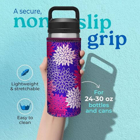 Koverz Neoprene Insulated Bottle Sleeve, Fits 32-40 Oz, XL Size, Peacock in Kuwait