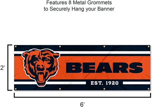 Chicago Bears Large 2x6 Foot Banner in Saudi Arabia