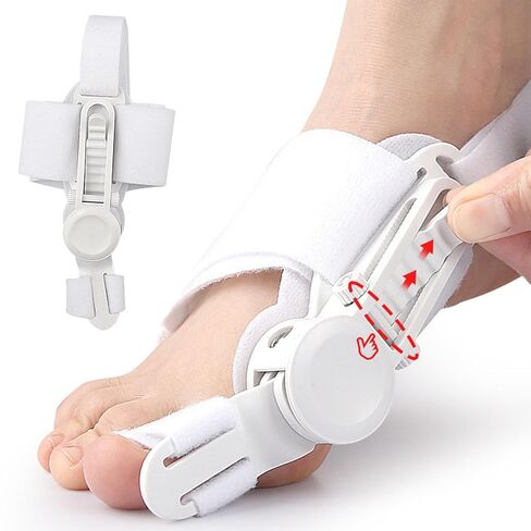 مصحح الورم للنساء والرجال من ريكوفيست - جبيرة أورام العظام لتقويم العظام لأصابع القدم الكبيرة للخياطين من أجل تخفيف آلام أروح المطرقة وأداة فرد أصابع القدم اليسرى/اليمين - قطعة واحدة باللون الأسود in Kuwait