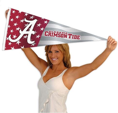 Alabama Crimson Tide Nation USA Stars and Stripes Pennant Pennant Banner Flag in Saudi Arabia
