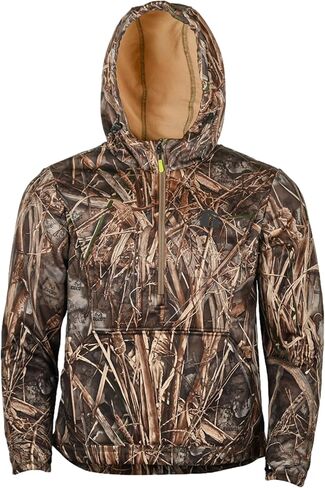 Gator Waders Mens Catahoula 1/2 Hoodie - Comfortable Interior Fleece Lining - Adjustable Hood & Waist - DWR Water Resistant in Saudi Arabia