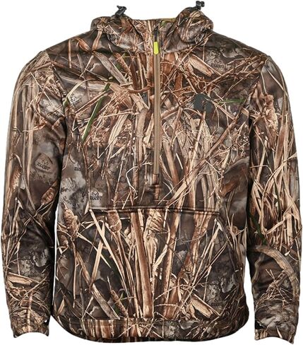 Gator Waders Mens Catahoula 1/2 Hoodie - Comfortable Interior Fleece Lining - Adjustable Hood & Waist - DWR Water Resistant in Saudi Arabia