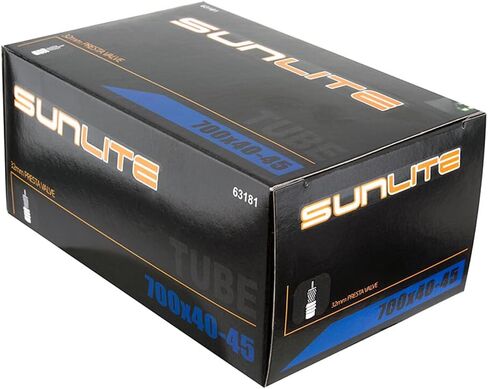 Sunlite Standard Presta Valve Tubes, 700 x 40-45 / 32mm, Black in Saudi Arabia
