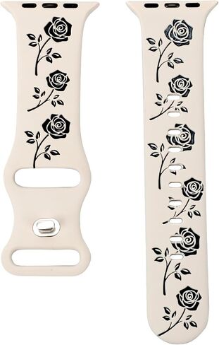 Adjustable Silicone Sport Strap for Smartwatch Soft Waterproof Replacement Wristband Compatible with Multiple Smartwatch in Saudi Arabia