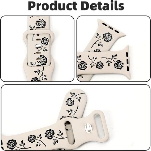 Adjustable Silicone Sport Strap for Smartwatch Soft Waterproof Replacement Wristband Compatible with Multiple Smartwatch in Saudi Arabia