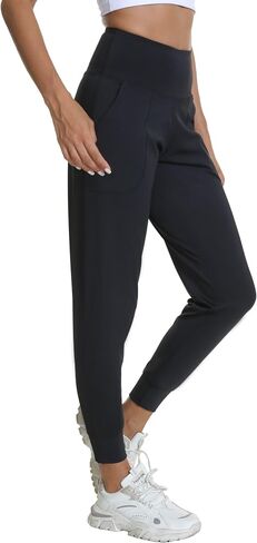 Women's Joggers High Waisted Yoga Pants with Pockets Loose Leggings for Workout, Yoga, Running in Saudi Arabia