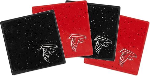 Rico Industries NFL Football Standard Set of 4 Ceramic Drink Coasters with Non-Slip Cork Base for Drinks in Saudi Arabia