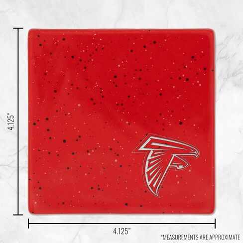 Rico Industries NFL Football Standard Set of 4 Ceramic Drink Coasters with Non-Slip Cork Base for Drinks in Saudi Arabia