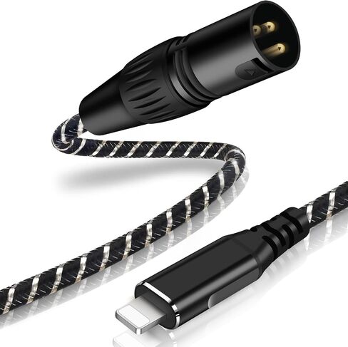 كابل صوت من Lightning إلى XLR ذكر بطول 6.6 أقدام، كابل ستيريو صوتي من i Phone إلى X LR، لمكبر الصوت، ومكبر الصوت، ووحدة التحكم في الخلاط، وما إلى ذلك (أحادي الاتجاه من Light tning إلى XLR فقط) in Kuwait
