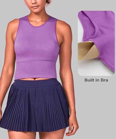 MEIVSO Womens Ribbed Backless Crop Top Open Back Workout Tank Tops Y2K Going Out Sport Shirts with Removable Bra in Saudi Arabia