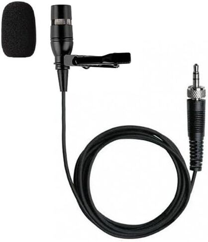 ميكروفون Lavalier Lapel بديل لجهاز إرسال Sennheiser SK 100 G4 اللاسلكي مع 3.5 مم (1/8 بوصة) TRS، مكثف، أحادي الاتجاه، أسود، LP01C2 in Kuwait