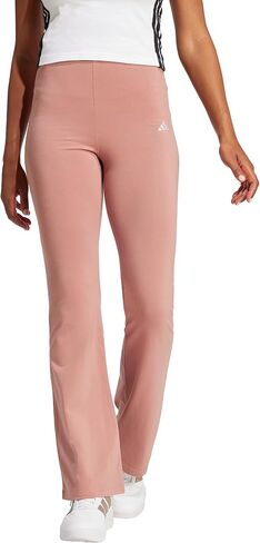 adidas Womens Small Logo Single Jersey Flare Sportswear Leggings, Warm Clay/White, XX-Small in Saudi Arabia