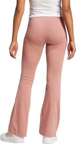 adidas Womens Small Logo Single Jersey Flare Sportswear Leggings, Warm Clay/White, XX-Small in Saudi Arabia