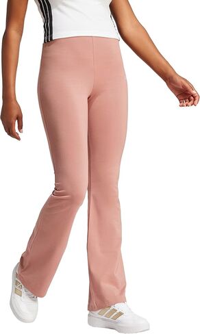 adidas Womens Small Logo Single Jersey Flare Sportswear Leggings, Warm Clay/White, XX-Small in Saudi Arabia