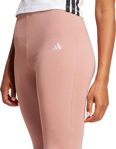 adidas Womens Small Logo Single Jersey Flare Sportswear Leggings, Warm Clay/White, XX-Small in Saudi Arabia