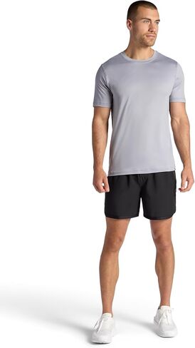 Gaiam Mens Lunge 5" Short, Standard Fit, Stretch Lightweight Material, Moisture-Wicking in Saudi Arabia