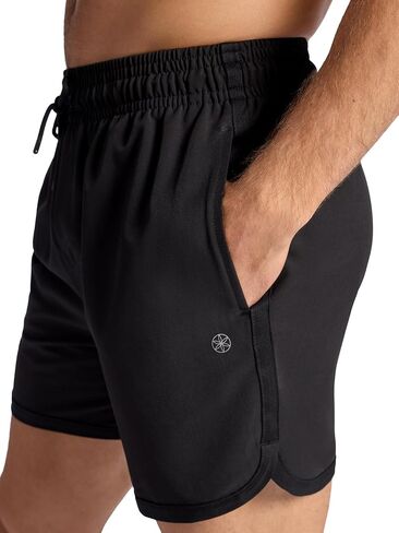 Gaiam Mens Lunge 5" Short, Standard Fit, Stretch Lightweight Material, Moisture-Wicking in Saudi Arabia