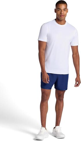 Gaiam Mens Lunge 5" Short, Standard Fit, Stretch Lightweight Material, Moisture-Wicking in Saudi Arabia