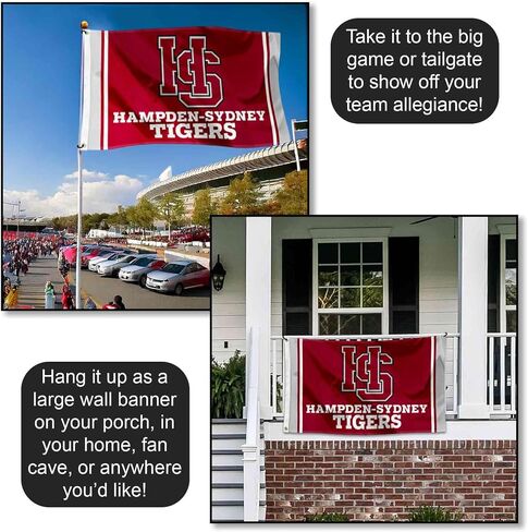 College Flags & Banners Co. Hampden Sydney Tigers Wordmark 3x5 Foot Flag in Saudi Arabia