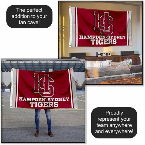 College Flags & Banners Co. Hampden Sydney Tigers Wordmark 3x5 Foot Flag in Saudi Arabia