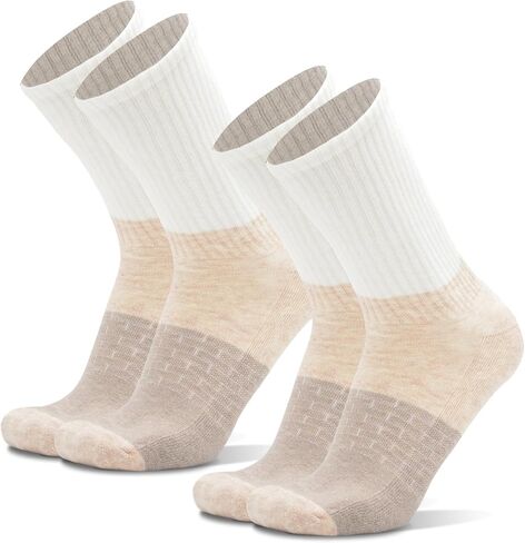 2 Pack Merino Wool Blend Crew Running Walking Hiking Socks for Men Women Athletic Thick Cushioned Soft Warm Socks in Saudi Arabia