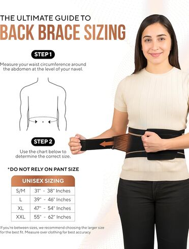TheraCopper Copper Back Brace for Men & Women — Lumbar Support Belt for Lower Back Pain, Sciatica & Herniated Disc — Infused Copper Back Support with Adjustable Compression (Large) in Saudi Arabia