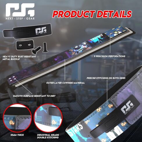 Anime Weight Lifting Belt – Premium Leather Gym Belt for Powerlifting, Bodybuilding & Strength Training – Adjustable Support for Men & Women – Otaku Fitness Gear – Anime Workout Accessories in Saudi Arabia
