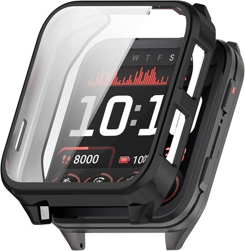 2 Pack Cases Compatible with Garmin Venu X1 with Screen Protector, Flexible TPU Shockproof Scratch Proof Cover Case for Garmin Venu X1 Smartwatch (Black/Silver) in Saudi Arabia