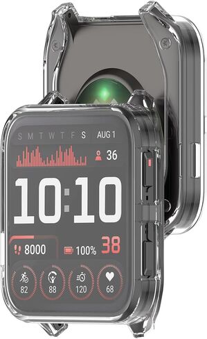 عبوتان من حافظات متوافقة مع Garmin Venu X1 مع واقي شاشة، غطاء مرن مقاوم للصدمات ومقاوم للخدش من مادة TPU لساعة Garmin Venu X1 الذكية (أسود/فضي) in Kuwait