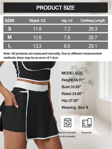 Women's High Waisted Sport Skirt Pleated Tennis Skirt Athletic Golf Skorts Casual Workout Built-in Shorts in Saudi Arabia