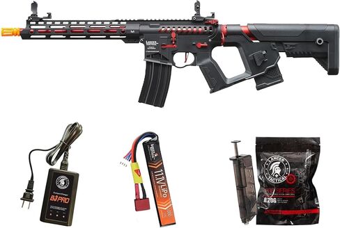 بندقية Lancer التكتيكية Gen 2 Enforcer Blackbird معدنية كاملة من Airsoft AEG مع Mosfet/ETU-Electric كامل/شبه تلقائي (يتضمن بطارية ليبو وشاحن) in Kuwait