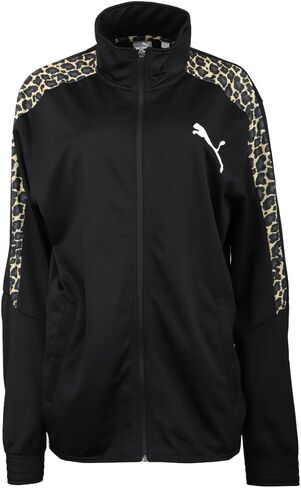معاطف PUMA للرجال معاطف المضمار/الميدان المتباينة سترات ملابس خارجية بسحاب كامل - أسود in Kuwait