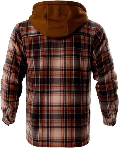 LeeHanTon Mens Flannel Jacket Heavyweight Sherpa Fleece Jackets Outdoor Hiking Casual Soft Warm Coat with Pockets in Saudi Arabia