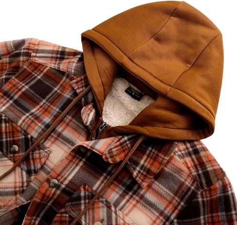 LeeHanTon Mens Flannel Jacket Heavyweight Sherpa Fleece Jackets Outdoor Hiking Casual Soft Warm Coat with Pockets in Saudi Arabia