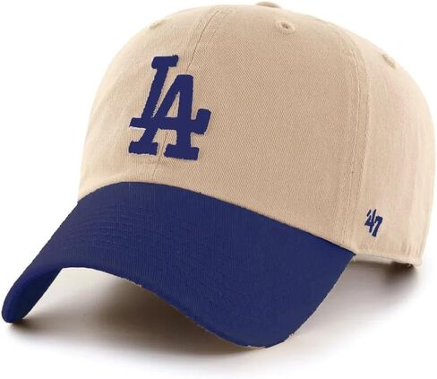 47 قبعة بيسبول ماركة LA Dodgers، بلونين طبيعي وأزرق، نمط تنظيف قابل للتعديل in Saudi Arabia