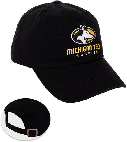 Desert Cactus Michigan Tech Baseball Hat Huskies MTU Technological Brimmed Embroirderd Hats Cap Adjustable Cloth Strap Adult (Style A) Black in Saudi Arabia