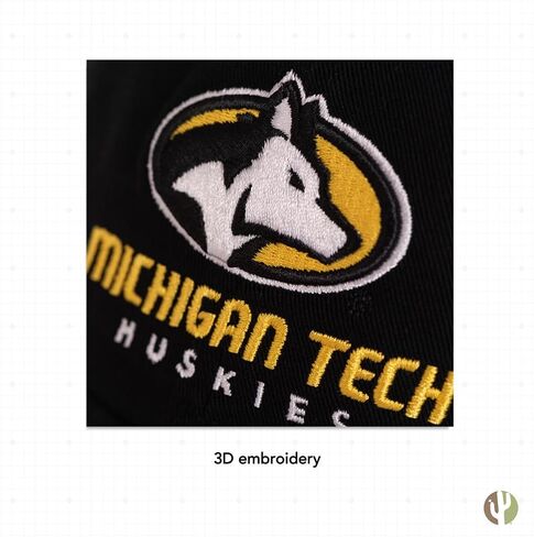 Desert Cactus Michigan Tech Baseball Hat Huskies MTU Technological Brimmed Embroirderd Hats Cap Adjustable Cloth Strap Adult (Style A) Black in Saudi Arabia