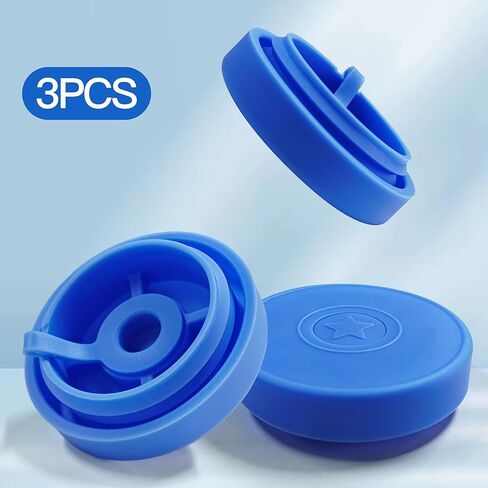 3 Pack 5 Gallon Water Jug Cap,Silicone Reusable Replacement Cap,Non Spill Bottle Caps for 55mm Bottle Water Dispenser Caps in Saudi Arabia