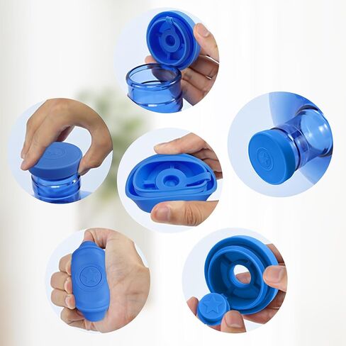 3 Pack 5 Gallon Water Jug Cap,Silicone Reusable Replacement Cap,Non Spill Bottle Caps for 55mm Bottle Water Dispenser Caps in Saudi Arabia
