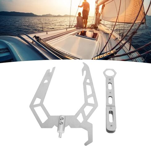 Yosoo Health Gear Mooring Rope Dock Hook U Type Mooring Rope Threader Dock Hook, Sturdy Stainless Steel Dock Hook Cable Wire Guider Ship Parking Tool for Setting Up Clothesline for Moor Boats (a) (b) in Saudi Arabia