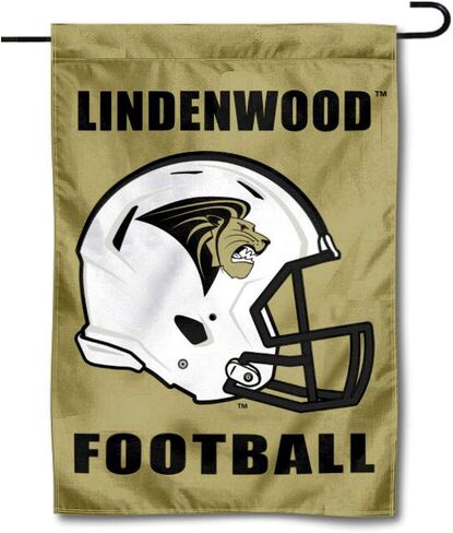 Lindenwood Lions Football Helmet Garden Yard Flag in Saudi Arabia