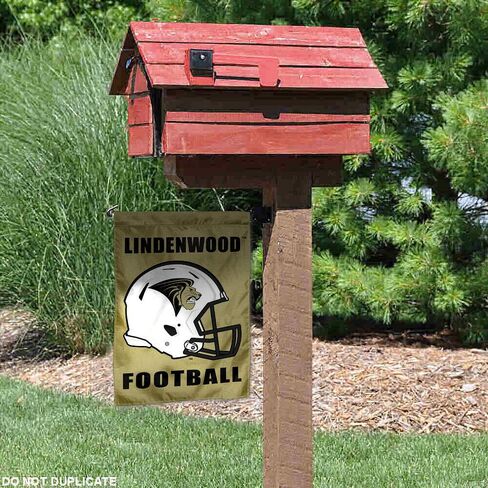 Lindenwood Lions Football Helmet Garden Yard Flag in Saudi Arabia