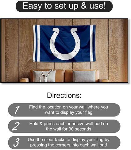 لافتة شعار Indianapolis Colts ومنصات جدارية مزخرفة in Saudi Arabia