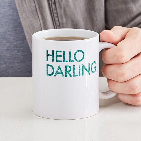 CafePress Hello Darling Mug 11 oz (325 ml) Ceramic Coffee Mug in Saudi Arabia