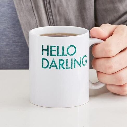 CafePress Hello Darling Mug 11 oz (325 ml) Ceramic Coffee Mug in Saudi Arabia