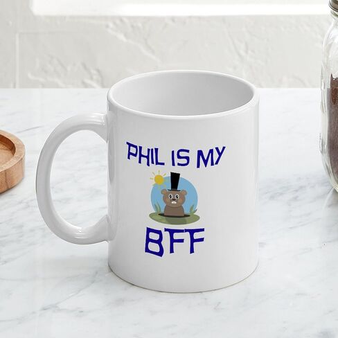 CafePress Phil BFF Groundhog Day Mug 11 oz (325 ml) Ceramic Coffee Mug in Saudi Arabia
