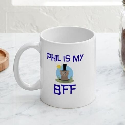 CafePress Phil BFF Groundhog Day Mug 11 oz (325 ml) Ceramic Coffee Mug in Saudi Arabia
