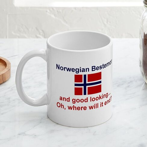 كوب CafePress Proud النرويجي Bestefar سعة 11 أونصة (325 مل) كوب قهوة من السيراميك in Saudi Arabia