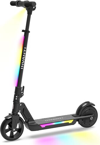 سكوتر كهربائي INVANTI KS03 للأطفال بعمر 8 سنوات فما فوق، محرك ذروة 350 وات، بحد أقصى 12 ميل في الساعة و10 أميال، عجلة صلبة 7 بوصة، أضواء LED وشاشة عرض، فرامل مزدوجة، سكوتر كهربائي للأطفال مع 3 سرعات وارتفاعات قابلة للتعديل in Kuwait